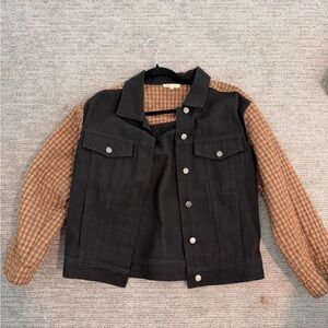 Roolee Black and Brown Plaid Women's Jacket